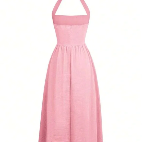 Pink Halter Dress - Picture 3 of 5